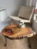 Mesa de Centro Plegable de Madera Maciza, Mesa Pequeña Simple para Balcón Exterior, Mesa Baja Tatami para Sala de Estar, Mesa de Centro para Balcón