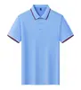 Camisa polo de manga curta em Sorona nacional bicolor com gola, camisa promocional, roupa de trabalho para homens, pode ser impressa com texto