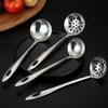 Cuchara sopera de acero inoxidable 201, cuchara grande para olla caliente, cuchara de cabeza grande profunda, colador, cuchara sopera tipo concha de grulla