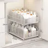 Estante de Almacenamiento Debajo del Lavabo Estante en Capas Gabinete Gabinete de Baño Lavabo Inferior Gabinete Inferior Cesta Extraíble Multicapa
