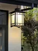 Novo Lustre Externo Estilo Chinês Pavilhão Beiral Externo Entrada de Villa Porta de Entrada Pátio Lâmpada Lanterna Retrô Lustre
