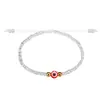 Pulsera Nueva de Cristal para Arroz Tejida a Mano Ojo del Diablo con Cuentas de Ojo Esmaltado para Mujeres