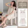 Conjunto de Pijama de Verano para Mujer sin Mangas, Camisola y Shorts con Sujetador Incorporado, Nuevo Diseño 2026, Algodón Anti-Arrugas, Ropa de Casa