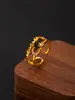Anillo Abierto Geométrico Retro con Circonita Microincrustada, Estilo Socialité, Anillo de Doble Capa Estrella y Luna de Lujo Ligero, Joyería de Moda Europea y Americana para Mujeres