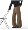 Pantalones casuales holgados de pana para hombre, estilo coreano moderno, pierna recta, talla grande, pantalones de chándal, pantalones largos deportivos para hombre, primavera y otoño 2026