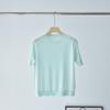 Área de producto personalizada Rongqiu de alta gama 60 Yangzi suéter de lana pura cuello redondo color liso cárdigan de punto jersey conjunto de dos piezas
