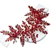 Acessórios de Cabeça para Noivas Transfronteiriços Headband com Corrente de Garras de Strass Vermelho e Pérola Aro de Cabelo Feito à Mão Acessórios de Coroa de Cabelo Dz324