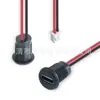 Conector fêmea Tipo-C com placa de travamento, conector fêmea de porta de carregamento para celular tipo C, base de alimentação Tipo-C à prova d'água com rosca externa