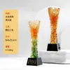 Novo Troféu de Cristal de Vidro com Animal, Troféu Comemorativo de Prêmio de Funcionário Destaque, Troféu de Aniversário de Alto Padrão e Atmosférico