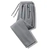 Pantalones gruesos de lana de cordero para hombre, pantalones largos extra gruesos con forro polar de invierno, pantalones de chándal de otoño e invierno, pantalones casuales con forro polar transfronterizos