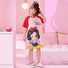 Pijama de verano para niña 2023, algodón, fino, holgado, perro Yugui, manga corta, vestido de princesa para niña