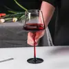 Sijin Vidro de Cristal Estilo Europeu Taça para Vinho Tinto Vermelho Preto Vermelho Champagne Taça de Vinho Criativa com Gravata Borboleta Preta Venda por Atacado
