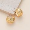 Pendientes plisados retro Qingdao para mujer, pendientes de estilo europeo y americano de alta calidad, diseño de nicho, joyería de metal con aguja de plata 925