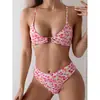 Novo biquíni sexy de duas peças com amarração e estampa Amazon 2026 para mulheres, projetado para exportação, adequado para uso na praia e em fontes termais