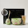 Conjunto de chá matcha japonês transfronteiriço, conjunto com 7 peças, caixa colorida, fabricantes de explosões de cerâmica da Amazon de alta qualidade