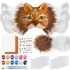 Fantasia de Máscara de Gato DIY Fantasia de Brinquedo de Máscara de Gato Caseira Fantasia de Máscara para Festa de Halloween Carnaval