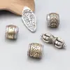 Plata de ley S925 moneda seis palabras mantra Diamante mortero barril cuentas colgante vintage desgastado DIY material de cuentas hecho a mano