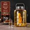 Atacado do Fabricante Taça de Vinho Borbulhante Garrafa de Vinho com Torneira Pote Selado 5kg Ameixa Verde Vinho Branco Vinho Medicinal Lata de Vinho Borbulhante Armazenamento de Vinho