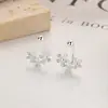 Outono e inverno de 2024 novo estilo design personalizado ins temperamento três flores fivela de fio brincos de flor versáteis brincos