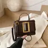 Bolso Bandolera Retro para Mujer 2025 Nuevo de Moda Estilo Coreano Versátil al Hombro Moda Texturizado Color Sólido Bolso Cuadrado Pequeño