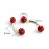 Brincos de bola de diamante duplo de aço inoxidável 1,2*8 mm, joias simples e estilosas para perfuração de unhas e sobrancelhas