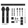 Kit de herrajes para riel colgante de puerta de granero plegable para dormitorio, puerta de madera, puerta corredera americana, accesorios de riel para puerta corredera desmontable