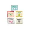 Etiqueta Tejida de Dibujos Animados Personalizada Accesorios para Ropa Estilo Ins Ropa Infantil Ropa de Mujer Ropa Interior Bordado Colorido Marca Comercial Etiqueta de Lavado