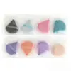 Esponja de Terciopelo Cristal Triangular con Fibras Cortas y Largas, Maquillaje de Cojín de Aire, Polvo Fijador Suave y Liso, Cojín de Terciopelo Ultra Suave de Doble Cara