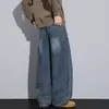 Nuevos jeans rectos de pierna recta y corte curvo estilo americano para hombre, diseño de nicho de alta costura de moda que se adapta a todos los tipos de pierna