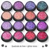 High flash Diamond PET lantejoulas ultra-finas 1mm quadrado + glitter fino nail art gradiente laser pó X4-515