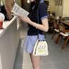 Bolso de Hombro de Gran Capacidad Primavera 2025 Bolso de Lona para Vacaciones en la Playa Estilo Coreano Estilo Ins Estilo Lazy Rojo Bandolera