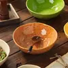 Conjunto de tigela e prato estilo retrô, pintado sob o esmalte, louça de cerâmica de alta qualidade para uso doméstico, incluindo tigelas, pratos, tigelas de arroz, tigelas de sopa e tigelas para macarrão instantâneo