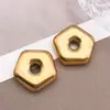 Colgante de Estrella de Cinco Puntas Cuadrada de Acero Inoxidable Transfronterizo Cuentas Espaciadoras Chapadas al Vacío Accesorios para Joyería de Collares y Pulseras DIY