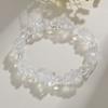 Pulseira Irregular de Cristal Branco Natural de Círculo Único no Atacado, Joia Clássica Fresca e Fashionável para Exportação