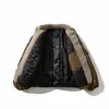 Yidao Roupas Vintage 2026 Inverno Novo Estilo Preguiçoso Retrô Japonês Patchwork Gola de Pele Acolchoado Quente Algodão Casaco Pão