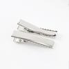 Pinza cuadrada para pico de pato, pinza de cocodrilo plateada avanzada, pinza para flequillo, accesorios de bricolaje, horquilla, accesorios para el cabello