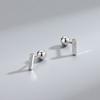 S925 prata esterlina diamante-embutido geométrico coluna quadrada parafuso pino orelha pinos sem protetor auricular japonês e coreano elegante banhado a ouro luz luxo estilo feminino