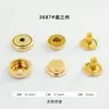 Set Dorado de Cuatro Botones de Tres Botones Metálicos para Accesorios de Ropa, Botones Redondos Ocultos Estilo Chanel para Chaquetas