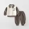 Conjunto para Bebé y Niño Pequeño Estilo Nuevo Primavera y Otoño Ropa para Bebé Niños y Niñas con Estilo Casual Versátil Sudadera Conjunto de Dos Piezas Otoño