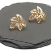 Galvanizado oro real 18K hoja vintage con anillo pendientes diy accesorios de joyería semiacabados