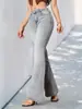 Calça Flare Feminina Personalizada Verão Europeu e Americano 2026, Jeans Bootcut Justo e Valorizador, Fornecimento Direto da Fábrica