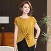 Conjunto de Moda de Verão para Mãe 2026 Novo Top Estiloso para Mulheres de Meia-Idade e Idosas, Conjunto de Duas Peças Verão Emagrecedor e Rejuvenescedor