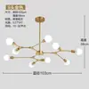 Lámpara de araña para sala de estar escandinava Lámparas moleculares atmosféricas Estilo industrial creativo y elegante Lámpara LED para dormitorio Simple y moderna para comedor