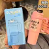 Taza Térmica Gigante Nueva con Alto Valor Estético, Taza de Hielo de Gran Capacidad, Taza de Agua con Diseño Lindo, Nuevo Modelo 2026 Taza con Popote