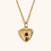 Collar con colgante en forma de corazón de acero inoxidable chapado en oro de 18 quilates con piedra de cumpleaños de diciembre para mujer, estilo transfronterizo europeo y americano