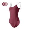 Traje de Gimnasia Artística Sling Traje de Danza Femenino Adulto Traje de Cuerpo Traje de Entrenamiento Base de Cadera Alta Traje de Práctica de Ballet
