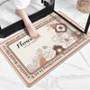 Alfombra de Baño de Terciopelo de Cordero, Antideslizante, Alfombra para Pies de Secado Rápido, Puerta de Entrada, Puerta de Baño, Alfombra Antideslizante, Lavable a Máquina
