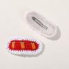 Horquilla de lana tejida con flor de fresa cereza de estilo pastoral diy adorno para la cabeza para niños accesorios para el cabello material para horquilla rota al por mayor