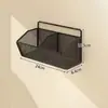 Prateleira de armazenamento de parede sem furos, essencial para dormitórios de estudantes, cesta de pendurar de cabeceira, prateleira de armazenamento de parede