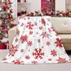 Copos de Nieve Árbol de Navidad Papá Noel Múltiples Patrones Manta Manta para Siesta en la Oficina Estilo Simple Suministro para Comercio Electrónico Transfronterizo